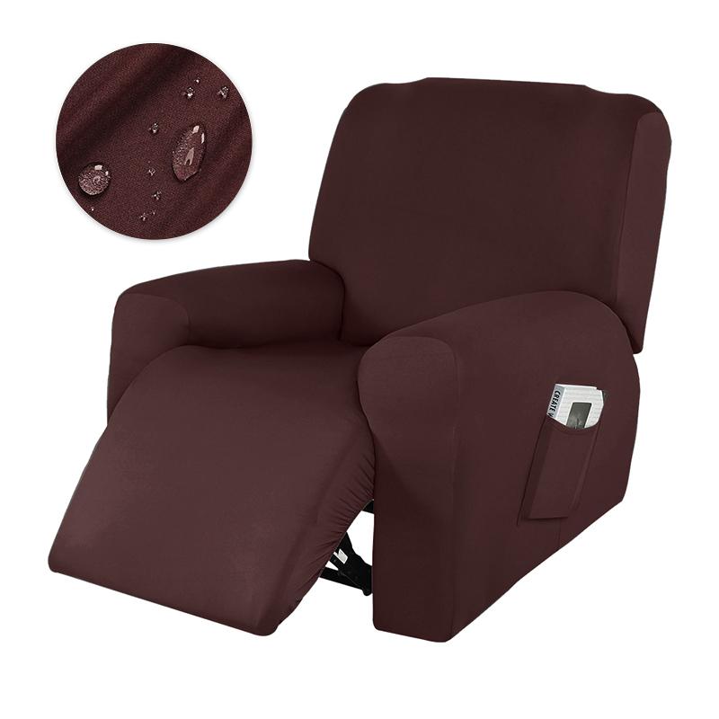 1/2/3/4 Seater Recliner Elastic Sofa Covers Waterproof Stretch Armchair Reclining Sofa Slipcover Relax Chair Covers Adjustable