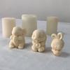 Easters-Rabbit Molds Rabbits Silicones Candle Molds Cute 3d-Rabbit Molds Resins Soap Molds Candle Scented-Making Supply