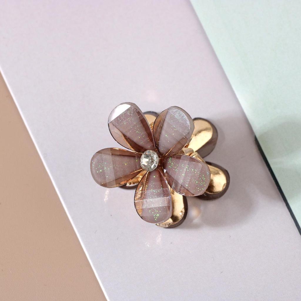 Korean Cute Pearl Floral Cat's Eye Hair Claw Clip