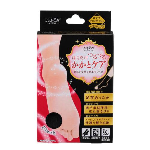 

Tamagawa Eizai Leg-On Easy Heel Care, Long, Black, 1 Pair