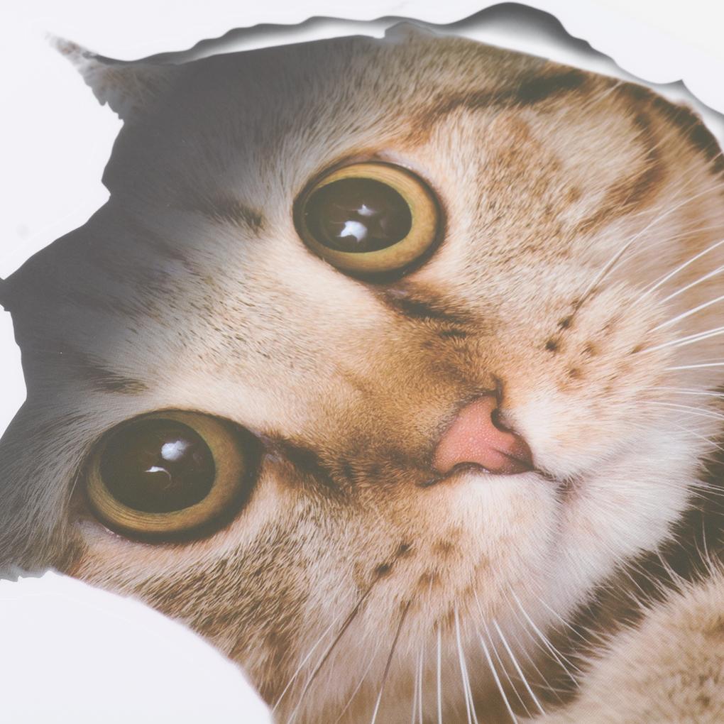Cartoon Cute Cat 3D Wall Decorative Stickers Toilet Paste Cover Stickers 21*2