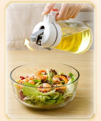 Olivenöl Spenderflasche, Automatische Flip-Ölflasche, Küchenglasbehälter für Sojasauce, Kaffeesirup - Kochöl-Spray, Auslaufsicher