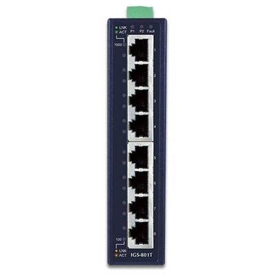 Průmyslový gigabitový ethernetový přepínač se širokým rozsahem provozu []IGS-801T 8 portů 10/100/1000 Mb/s (s teplotou)