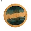 Żywica epoksydowa Przezroczysta bambusowa podkładka izolacyjna Landscape Coaster Cup Holder Mat
