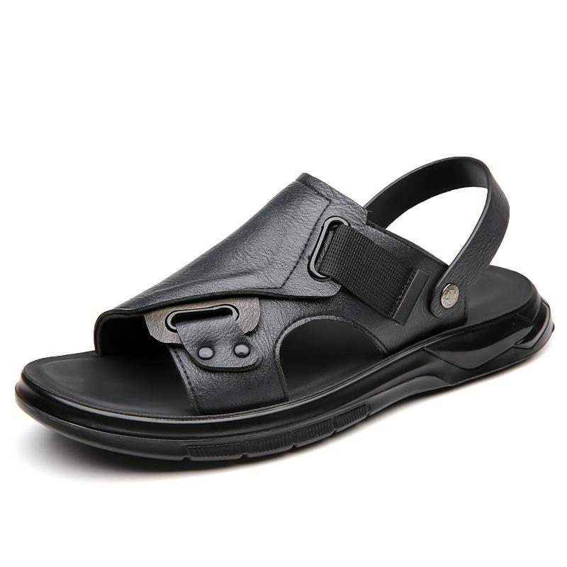 Spring/Summer 2025 Breathable Soft Leather Outdoor Beach Shoes, Wear As Slippers or Sandals, Size 38-47