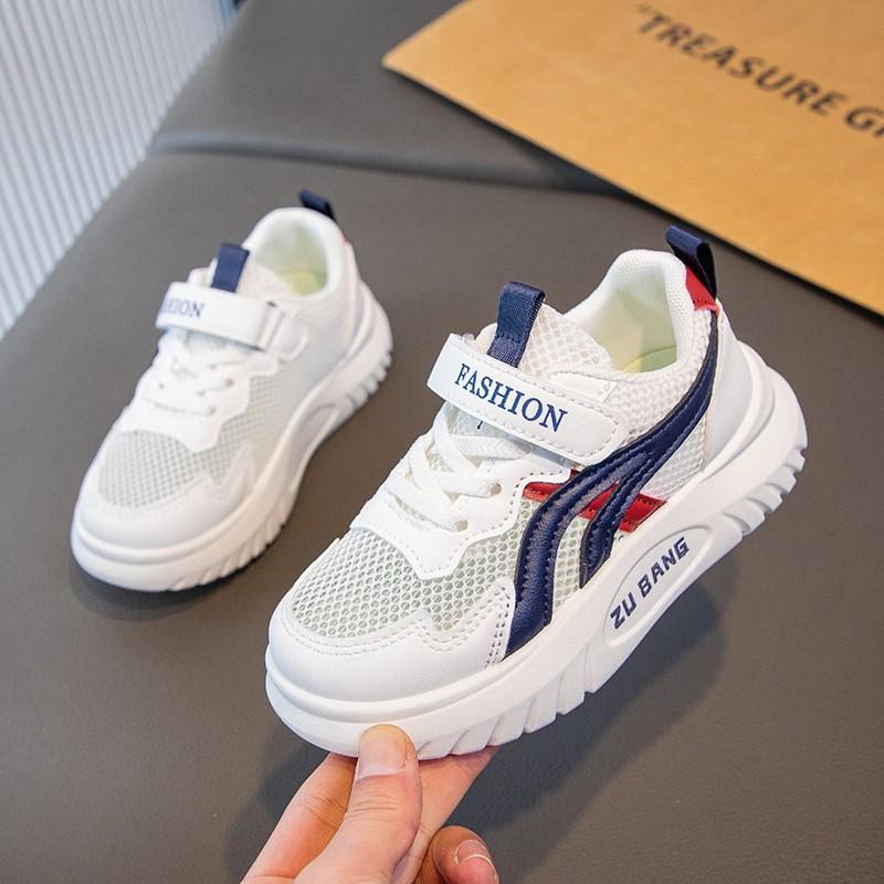Boys' little white shoes 2025 summer new girls' mesh breathable casual shoes children's sports shoes soft-soled running shoes