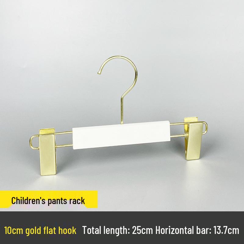 Children's Non-slip Hanger: Plastic Imitation Wood, Black & White, Unpainted Wood Color, No-mark Pants Rack