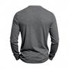 Herren S EU Größe Langarm T-Shirt Slim Fit Lässig Basisschicht