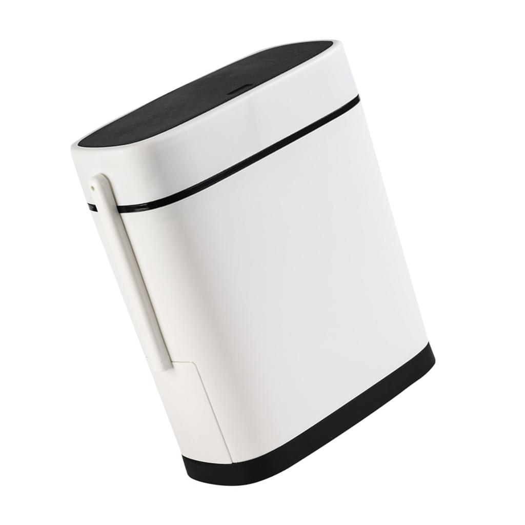 14L Kosz na śmieci do łazienki Pojemnik na odpady Kosz z pokrywą typu press-top i uchwytem na szczotkę toaletową Oszczędzający miejsce design do małych przestrzeni