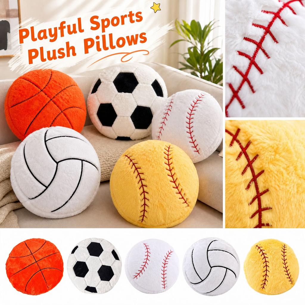 Sports Plush Throw with Soccer Basketball Baseball Design for Couch and Bed