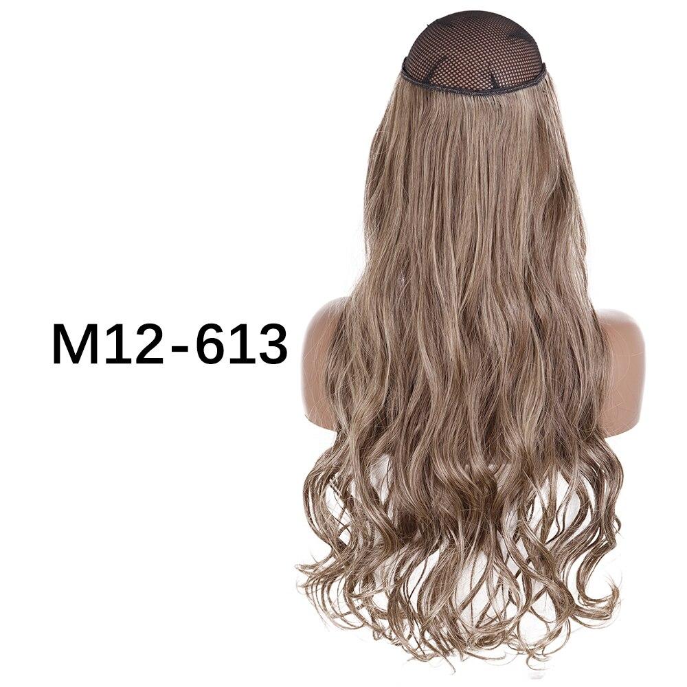 MERISIHAIR Clip-less Synthetic Hair Extensions Invisible Line Hairpiece 16 22 32 Inches Natural Black Brown Blonde for Women