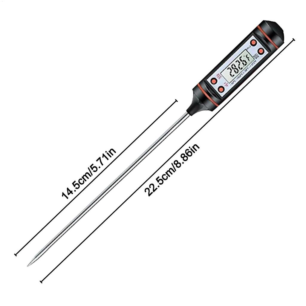 Electronic Food Thermometer LCD Display Kitchen Thermometer Digital Temperature Measuring Tool for Meat /Cooking /BBQ/Milk