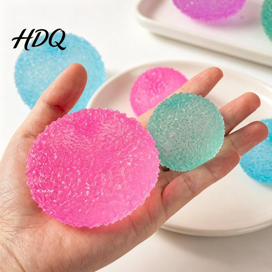 Textured Stress Ball Semitransparent Frosted Anxiety Relief Squeeze Soft Sensory Toy Decompression Fidget Party Favors