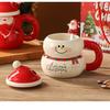 Christmas Themed Ceramic Mug with Lid