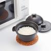 Banko Ware Rice Cooker, 3-cup Capacity, Approximately 1600ml, Microwave, Oven, and Stovetop Compatible, Cream Finish, Made In Japan, 18237