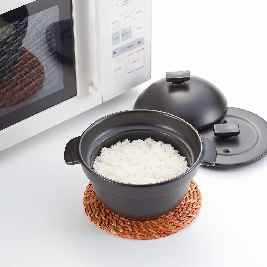 Banko Ware Rice Cooker, 3-cup Capacity, Approximately 1600ml, Microwave, Oven, and Stovetop Compatible, Cream Finish, Made In Japan, 18237