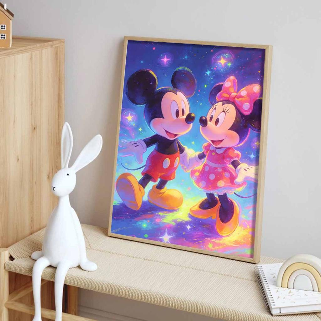 Disney Diamond Art Painting Kit Mickey Minnie Magical Stars Home Wall Decor Handmade Gift For Him Her