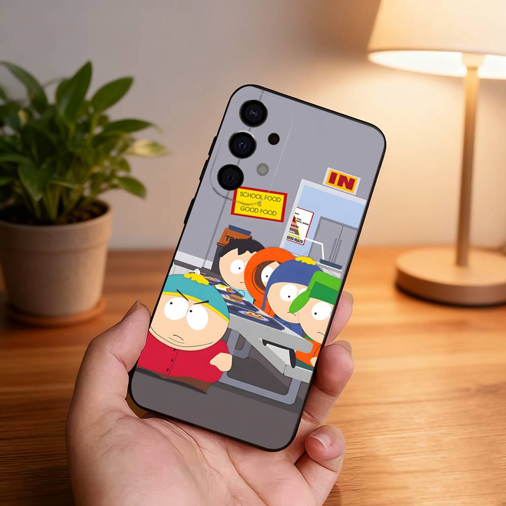 

S-SouthES Милый P-Park Ударопрочный Чехол Для Телефона Для Samsung S26,S25,S24,S21,S22,S23,S30,Ultra,S20,Plus,Fe,Lite,5G Черный Чехол Samsung S24Plus