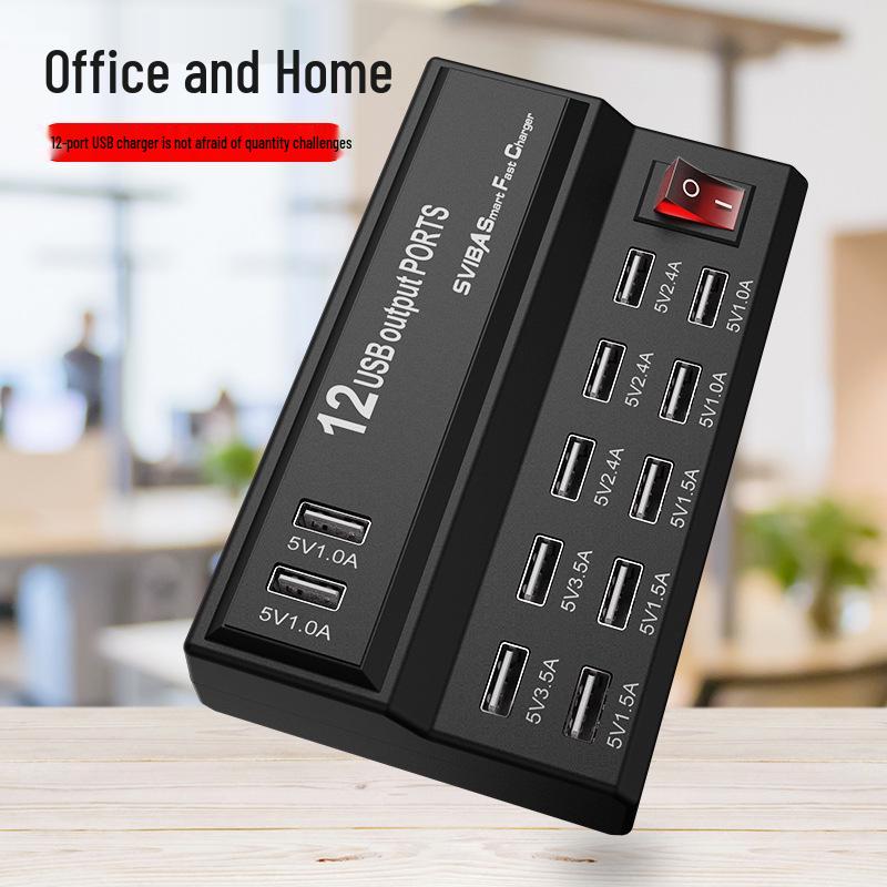Multi-port USB Charger 5V 2A Fast Charge for Huawei, Apple, Xiaomi Phones