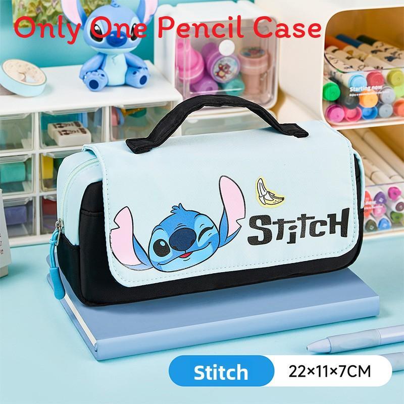 Mickey Mouse Large Capacity Double Layer Pencil Case With Cartoon Design For Kids And Students