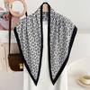 Korean version of versatile multi-functional triangular silk scarf women's spring and summer new cashew flower printed shawl thin silk scarf