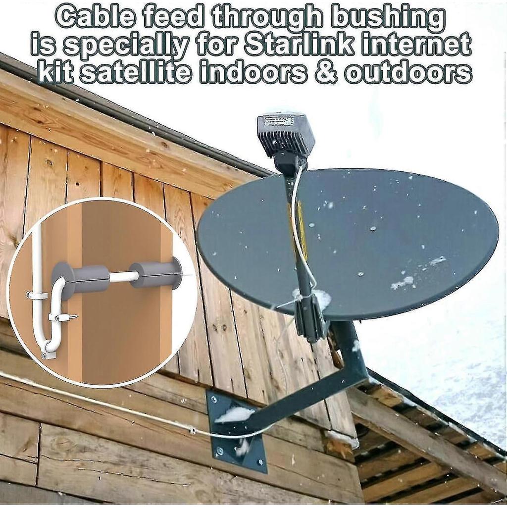 Starlink Cable Routing Kit For 1" Wall Hole, Cable Routing Kit For Starlink, Starlink Grommet, Starlink Cable Pass Through Grommet Rubber - PP