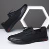 Summer new men's fly-woven mesh breathable casual shoes black flat-bottomed lightweight men's shoes