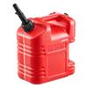 Fuel Container, 9.5 L, Gas Tank with Spout & Clear Scale, 15 L/min Max Flow Rate, Secure & Leak-proof, Portable Flat Fluid Container for Most Cars