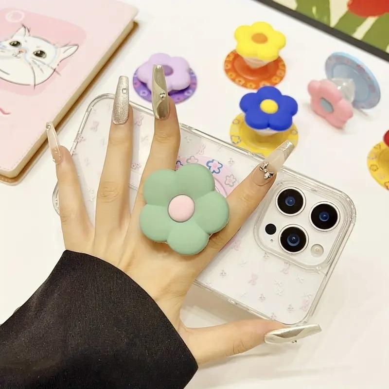 Colorful Flower Magnetic Phone Stand, fresh dopamine color, durable material, creative gift for fashion lovers.