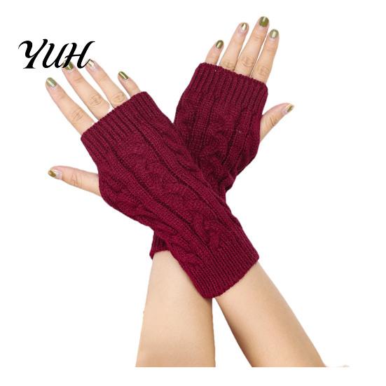 Knitted Arm Warmers for Women Ribbed Wrist Warmers, Stretchy Cable Fingerless Gloves, Lightweight Warm Sleeves Soft Mitten, Half Finger Autumn Winter
