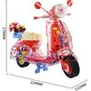 DIY Cute Lighting Machinery Little Sheep Electric Vehicle Motorcycle Retro Building Blocks Classic Model Bricks Sets Toys