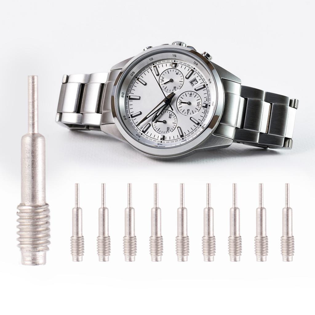 10pcs Watch Strap Adjuster Needle Watch Band Link Pin Remover Tool (Silver)