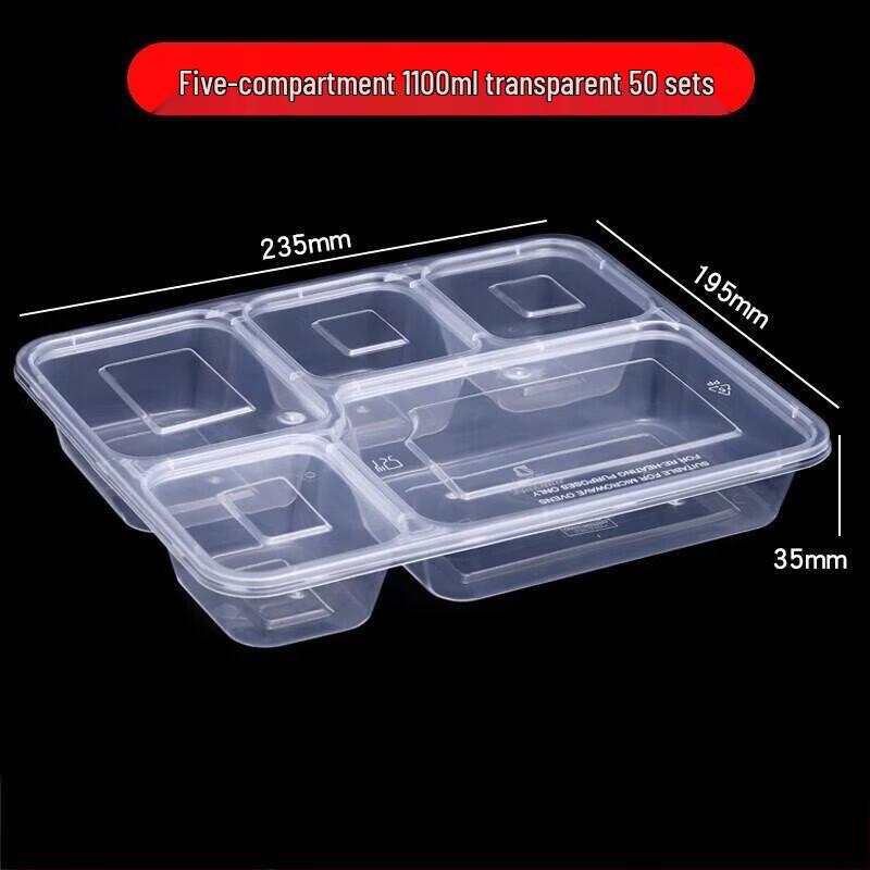 Churong Disposable 5-Compartment Takeout Box