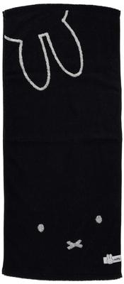 Marushin Miffy Gesicht 34 x Schwarz 5805007800 Handtuch, 80cm, Miffy, 100% Baumwolle,