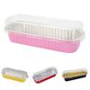 20/50Pcs Mini Loaf Pans Tin Foil Clear Snap-On Lids Pans with Disposable Aluminum Reusable Rectangle Foil