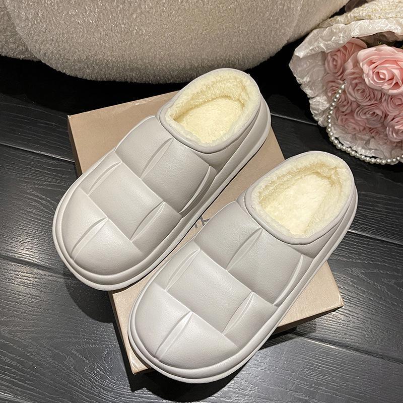 Cotton slippers women's winter bag and indoor men's home non-slip thick bottom warm