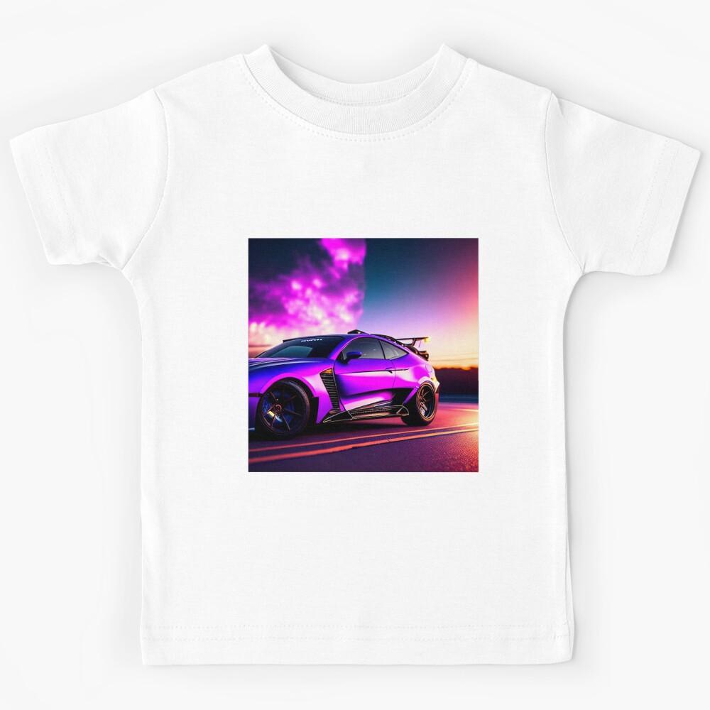 a car vaporwave Kids T-Shirt 100
