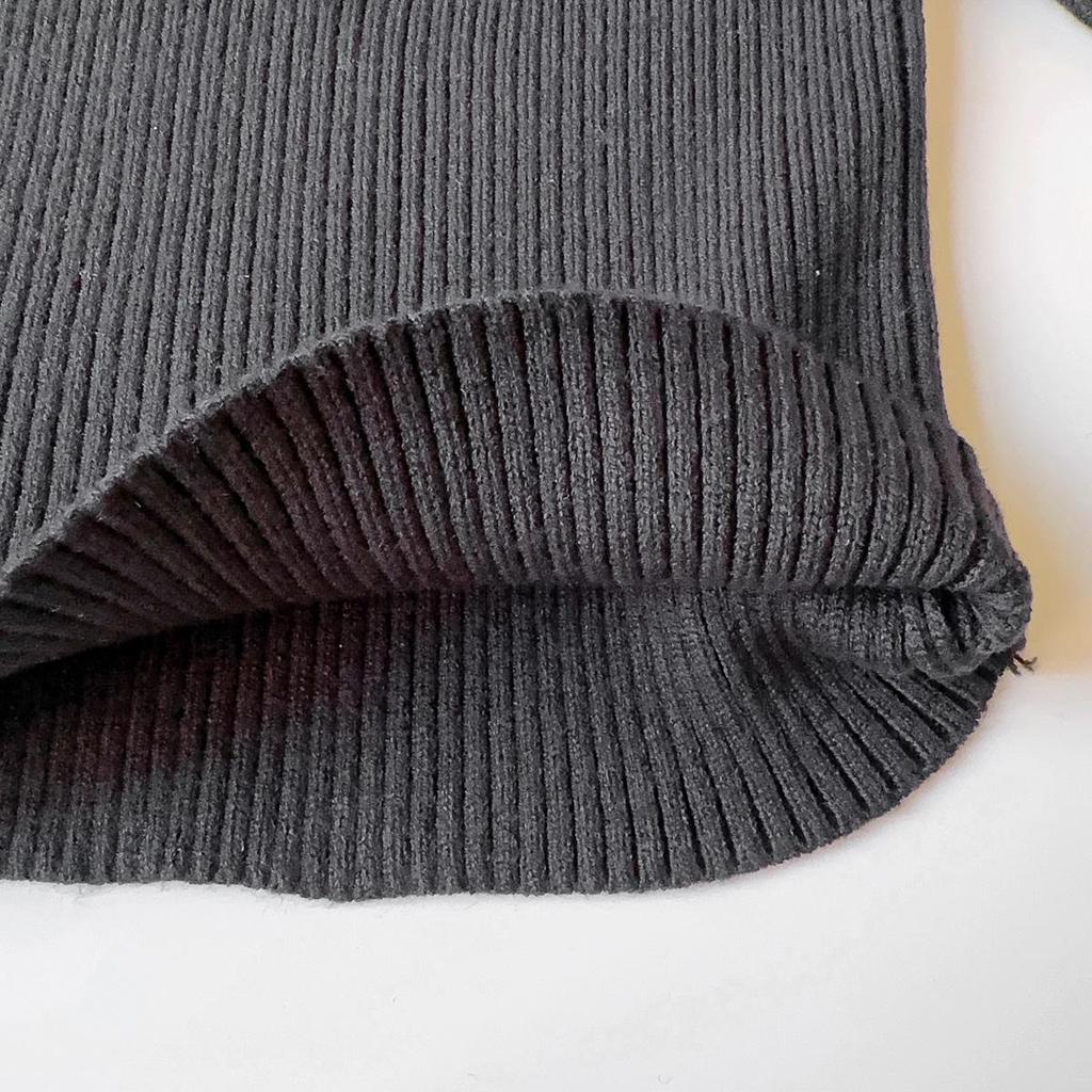 Mädchen Winter Strickpullover mit französischem Rüschenkragen