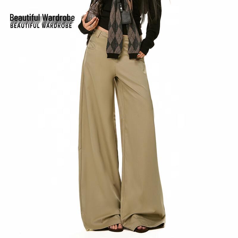 BEAUTIFUL WARDROBE Women s High Waist Wide Leg Casual Pants 38