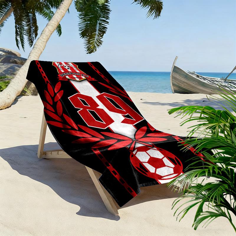 Deltras Fc Print Strandlaken, Groot Zacht Sneldrogend Handdoek voor Strand Camping Zwemmen