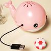 Electric Floating Ball Whale Toy with 2 Balls USB Rechargeable Babies Educational Whale Blowing Suspension Ball Interactive Toy Toddlers Boys Girls