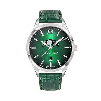 Urban Moon Lederarmband grünes Zifferblatt Quarz H411LAVM Herrenuhr