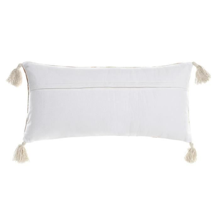 Coussin - Multicolore - 60 X 10 X 30 Cm - Fleurs - Beige - Rectangulaire