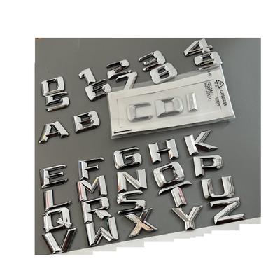 Cromo DIY Letras 3D Número Emblemas de Maletero Insignias para Mercedes Benz AMG A B C E CLK CLS CL G GLK GLS GLE GLC S SLK SL