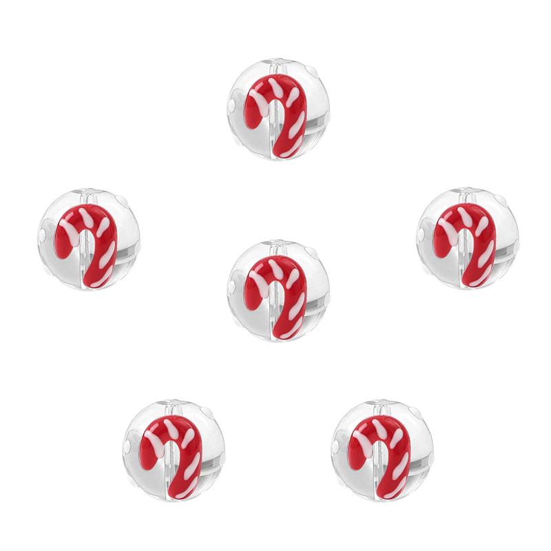 

2 шт. Рождественская коллекция ручная роспись забавные цветные стеклянные бусины для DIY ожерелье браслет изготовление ювелирных изделий аксессуары для рукоделия