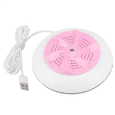 Mașină de spălat cu ultrasunete portabilă mini, mașină de spălat rufe de călătorie, instrument de curățare mai curat (Roz)