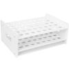 Lurrose Wooden Scissors Rack Desktop Organization Holder Storage Rack 40 Holes Desk Organizer School Home Office Supplies Scissors Holder for Arts