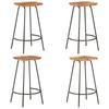 Day and Night - Day and Night Kitchen Stools 4 Units Solid Acacia Wood