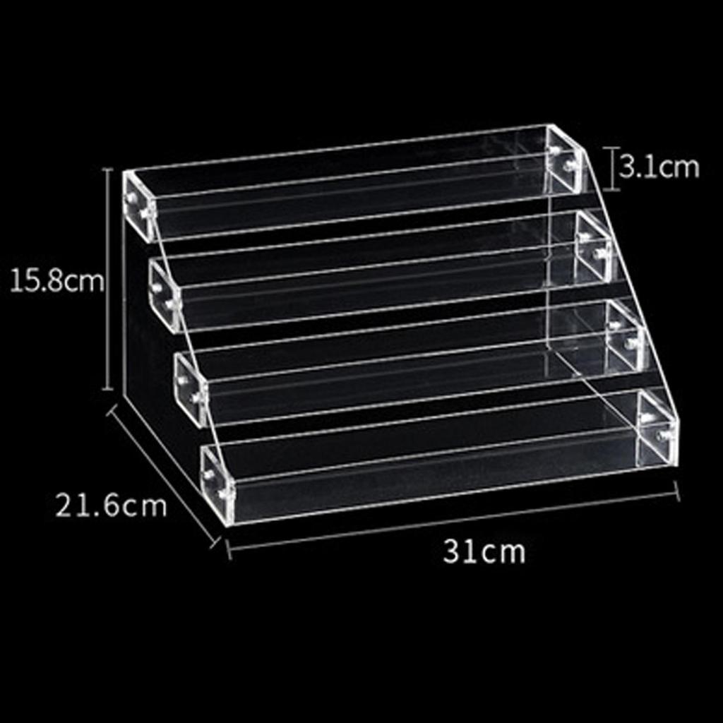 Tiered Acrylic Stands Clear Display Shelf for Cosmetic Cupcakes Model Car