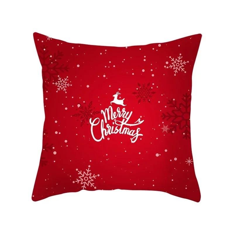 Christmas Themed Pillowcases Car Ornaments Office Santa Claus Living Room Sofa Home Pillowcases